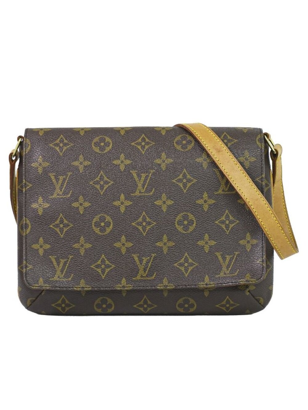 Louis Vuitton LV Musette Tango Short Monogram Shoulder Bag Brown